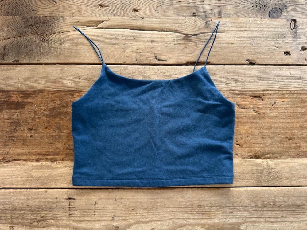 VSX Victoria's Secret Teal Blue X-SMALL Spaghetti Strap Cami Crop Tank
